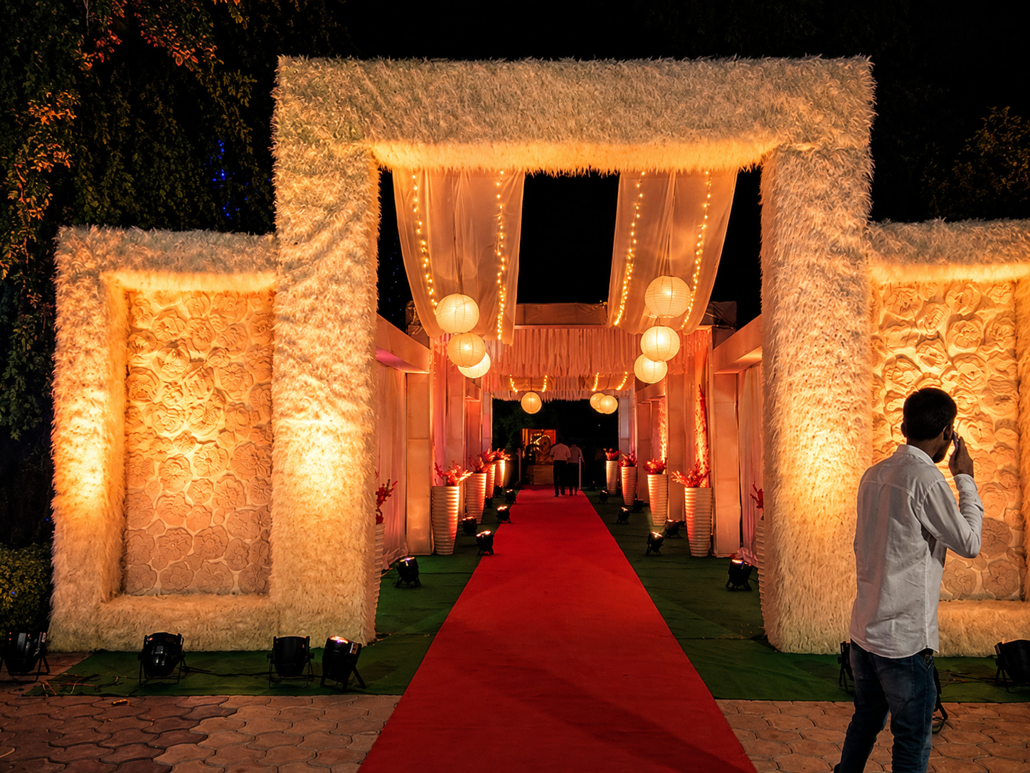 Lavish Wedding Aisle with Floral Decor