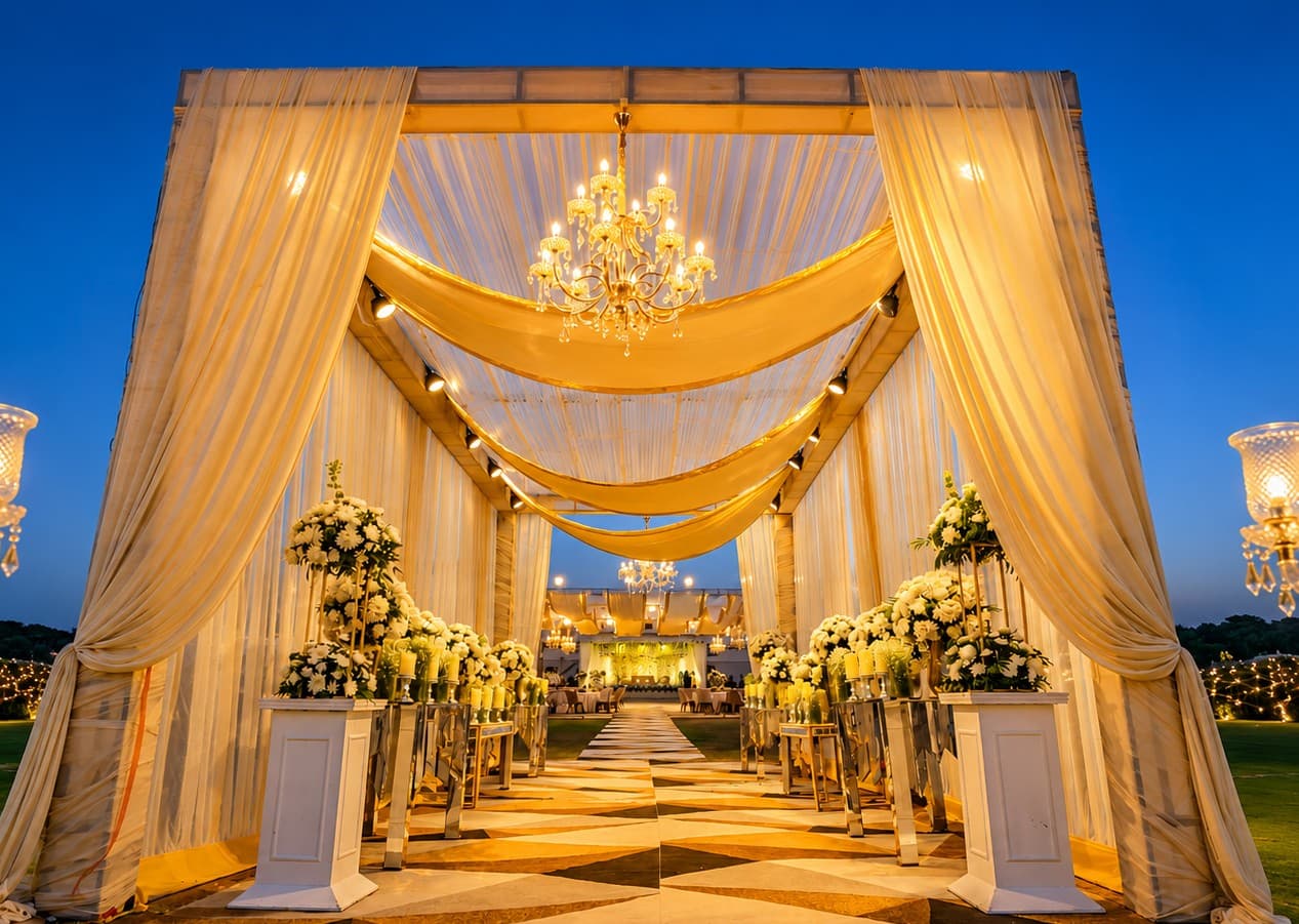 White House Lawn Wedding Stage