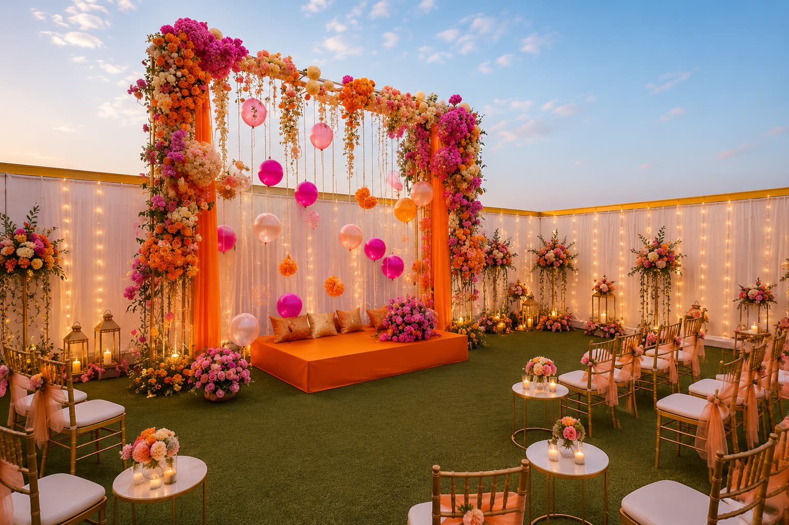 Floral Celebration at Golden Hour