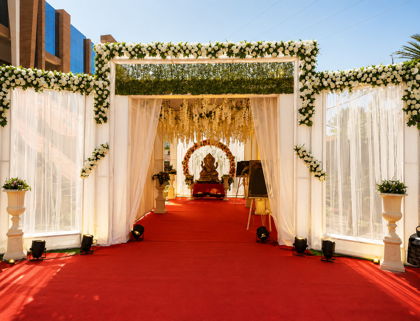 Floral Wedding Pavilion Entrance