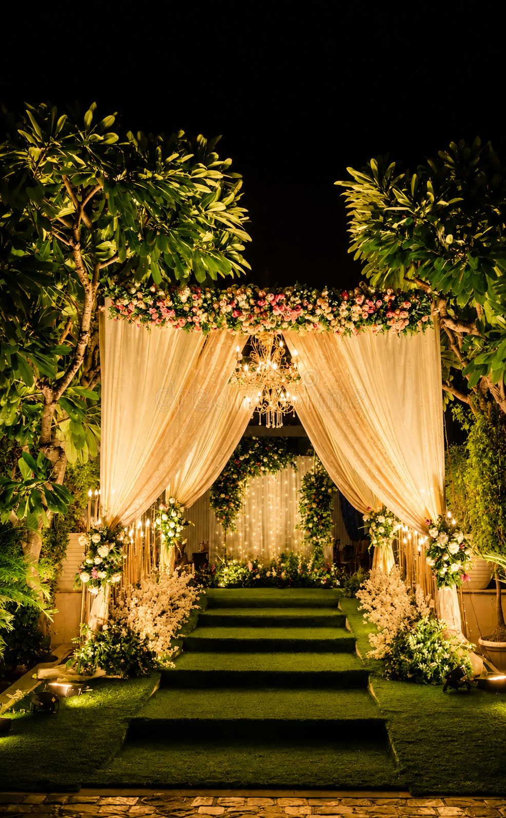 Romantic Garden Wedding Entrance