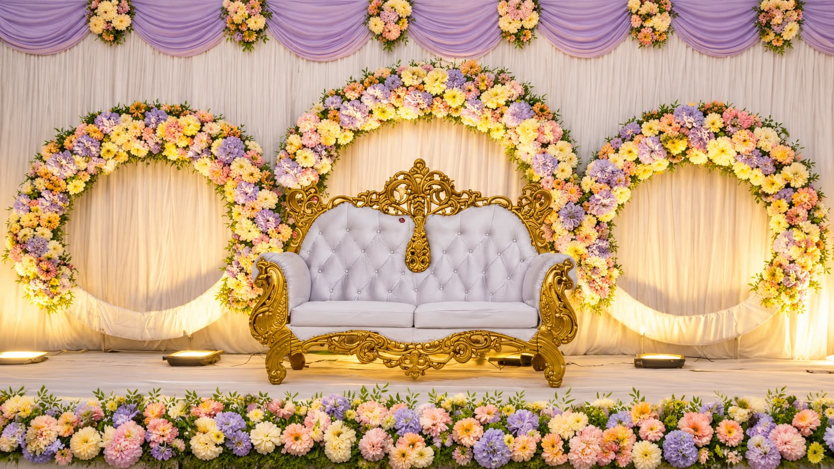 Opulent Pastel Wedding Stage
